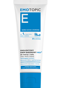EMOTOPIC EMOLIENTOWY KREM BARIEROWY MED+ do twarzy i ciała [ręce, łokcie, kolana] 75 ml