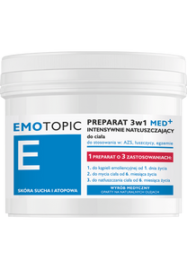EMOTOPIC PREPARAT 3w1 INTENSYWNIE NATŁUSZCZAJĄCY MED+ do ciała 500 ml