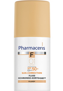 Pharmaceris F FLUID FOUNDATION SPF 50+ protective-corrective SUN-CORRECTION 01 IVORY 30 ml