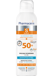 Pharmaceris S EMULSJA OCHRONNA SPF 50+ do ciała spray z multipozycyjną aplikacją 360° dla niemowląt i dzieci 150 ml
