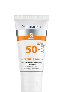 Pharmaceris S KREM O SZEROKOPASMOWEJ OCHRONIE SPF 50+ dla dorosłych i dzieci, do twarzy i okolic oczu SPECTRUM PROTECT 50 ml