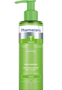 Pharmaceris T ANTYBAKTERYJNY ŻEL MYJĄCY do twarzy przeciw niedoskonałościom PURI-SEBOGEL 190 ml