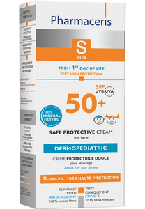 Pharmaceris S BEZPIECZNY KREM OCHRONNY SPF 50+ do twarzy 100% filtrów mineralnych od 1. dnia życia 50 ml