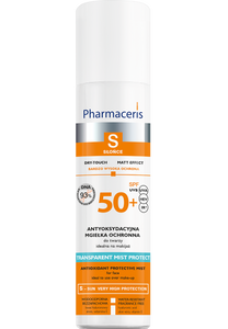 Pharmaceris S ANTYOKSYDACYJNA MGIEŁKA OCHRONNA do twarzy idealna na makĳaż TRANSPARENT MIST PROTECT 75 ml