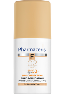 Pharmaceris F FLUID FOUNDATION SPF 50+ protective-corrective SUN-CORRECTION 02 SAND 30 ml