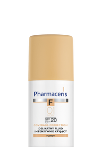 Pharmaceris F DELIKATNY FLUID INTENSYWNIE KRYJĄCY COVERAGE-CORRECTION SPF 20 01 IVORY 30 ml