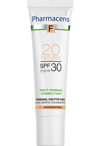 Pharmaceris F MINERAL MATTIFYING FLUID DERMO-FOUNDATION SPF 30 MATT-MINERAL-CORRECTION 20 NATURAL 30 ml