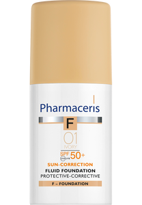 Pharmaceris F FLUID FOUNDATION SPF 50+ protective-corrective SUN-CORRECTION 01 IVORY 30 ml