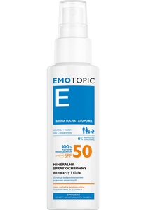 EMOTOPIC MINERALNY SPRAY OCHRONNY SPF 50 do twarzy i ciała 100 ml