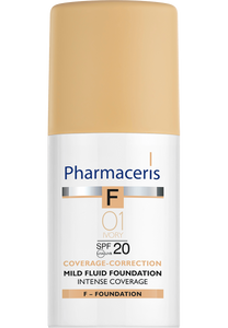 Pharmaceris F MILD FLUID FOUNDATION SPF 20 intense coverage COVERAGE-CORRECTION 01 IVORY 30 ml