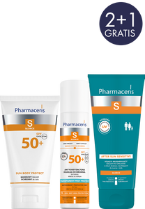 Pharmaceris S Zestaw Promocyjny TRANSPARENT MIST PROTECT + SUN BODY PROTECT + KOJĄCO-REGENERUJĄCY BALSAM PO OPALANIU GRATIS