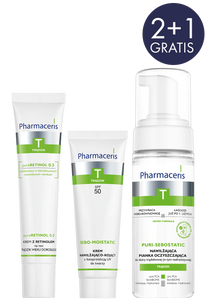 Pharmaceris T ZESTAW PROMOCYJNY pure-RETINOL 0.3 40 ml + SEBO-MOISTATIC 50 ml + PURI-SEBOSTATIC 150 ml GRATIS